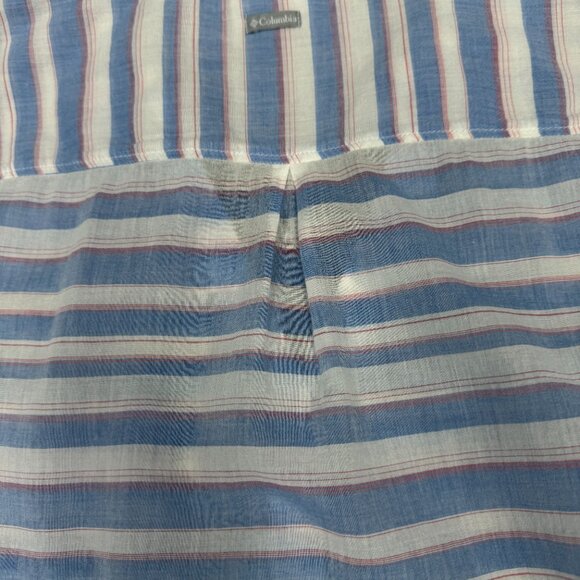 Women's COLUMBIA Lightweight Cotton Button-Down Roll-Tab SHIRT- Size XL - Picture 10 of 10